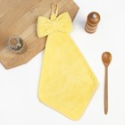 Кухонное полотенце Доляна "Бантик"цв.желтый  28х40 см, микрофибра, 100% п/э - фото 6992186