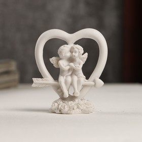 Сувенир полистоун ′Ангелочки в сердце′ 6х5,5х3 см в Донецке