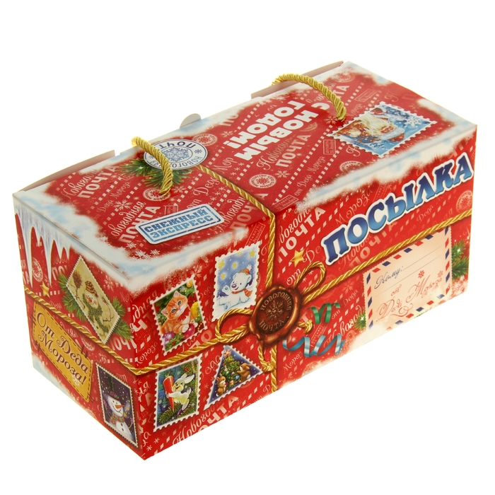 Складная коробка «Новогодняя посылка», 24 х 11.5 см