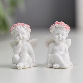 Сувенир полистоун ′Ангел в венке из роз′МИКС 2,9х2х1,6 см в Донецке