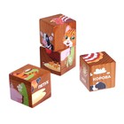 Набор кубиков обучающий "Домашние животные" (4кубика, 3 двусторонние карточки, развивающее методическое пособие) - фото 107702120