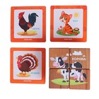 Набор кубиков обучающий "Домашние животные" (4кубика, 3 двусторонние карточки, развивающее методическое пособие) - фото 107702122