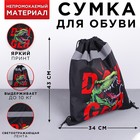 Мешок для обуви со светоотражающим элементом Danger, размер 41х34 см - фото 6813499