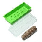 Мини-парник: 40 × 16 × 13 см, торфяной горшок 6 × 6 см (12 шт.) 7129678