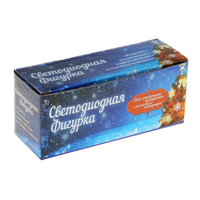 Игрушка светящаяся подвесная "Снежинка" на 1 трубке, 11х11 см, батарейки в комплекте