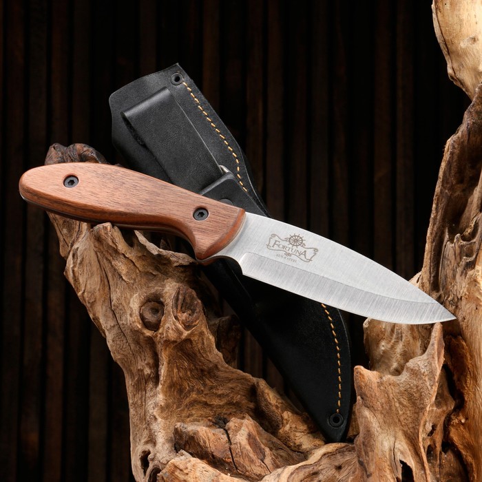 Нож охотничий "Фортуна" с ножнами, сталь - AUS8, рукоять - дерево - фото 3571372