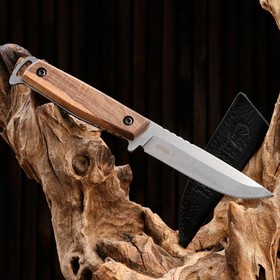 Нож охотничий "Генерал ИКС" с ножнами, сталь - 420HC, рукоять - дерево