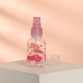 Бутылочка для хранения, с распылителем, 50 мл, цвет розовый/прозрачный
