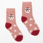 Носки детские шерстяные махровые «Мишка и звёзды», цвет МИКС, размер 18 - фото 4019478