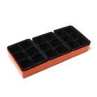 Кассета для рассады, 18 ячеек по 120 мл, поддон, терракотовый 7464121