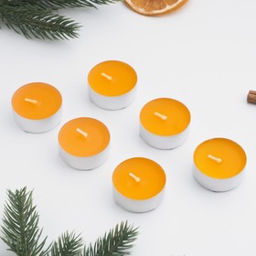 Набор чайных свечей ароматических "Апельсин", 6 штук, апельсин
