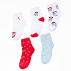 Набор женских носков "Санта" р. 36-39 (23-25 см), 5 пар - фото 24267