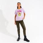 Футболка женская MINAKU "Girl" цвет лиловый, р-р 50 - фото 800460866 Футболка женская MINAKU "Girl" цвет лиловый, р-р 50 - фото 800460866
