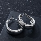 Серьги-кольца "Плотная линия" мятый металл, цвет серебро, d=4 - фото 3676391