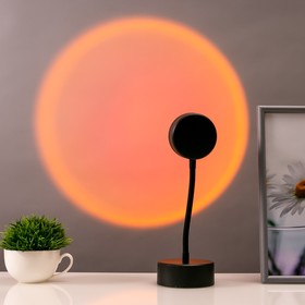 Настольная лампа 16743/1 LED (оранжевый свет) USB черный 10х10х30 см