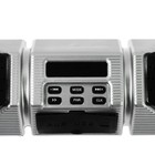 Портативная колонка BT/AUX/USB/MicroSD/FM, IP 65, крепление на руль, серебро 7025626 Портативная колонка BT/AUX/USB/MicroSD/FM, IP 65, крепление на руль, серебро 7025626
