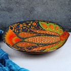 Ляган Риштанская Керамика "Рыбы", 42 см, рифлёный - фото 4054520