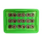 Мини-парник для рассады: торфяная таблетка d = 4,2 см (18 шт), парник 35,5 × 24,5 × 6 см, без вставок, зелёный 7330549