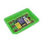 Мини-парник для рассады: торфяная таблетка d = 4,2 см (18 шт), парник 35,5 × 24,5 × 6 см, без вставок, зелёный 7330549