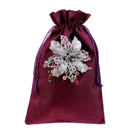 Мешок для подарков, «Цветок», блеск, размер: 19 × 27 см, МИКС