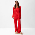 Пижама женская (рубашка, брюки) KAFTAN "Леопард", красный, р.40-42 - фото 6992264