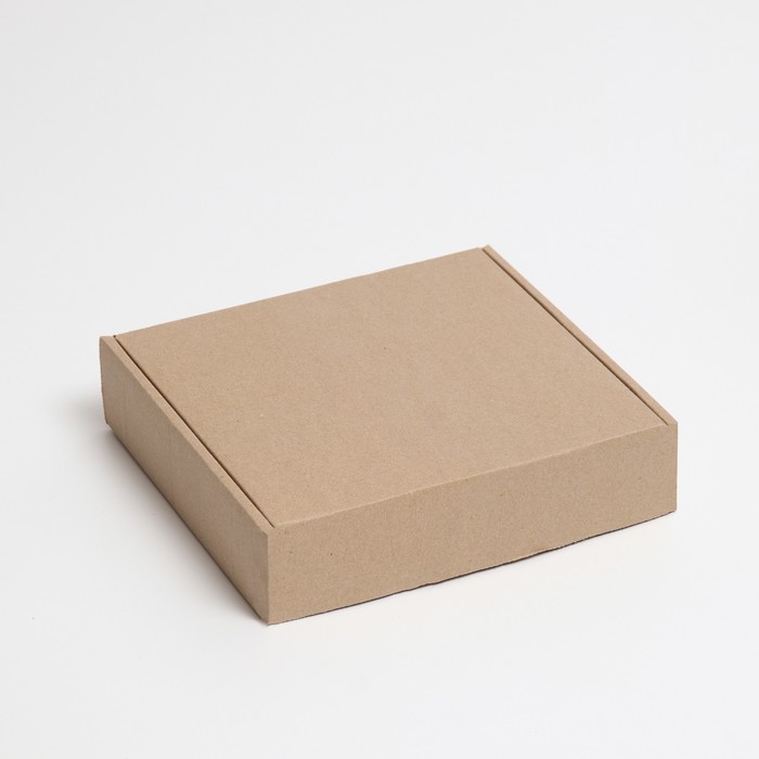 Коробка самосборная, бурая, 20 х 18 х 5 см