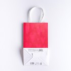Пакет подарочный крафтовый «Я тебя люблю», 12 × 21 × 9 см 7150709