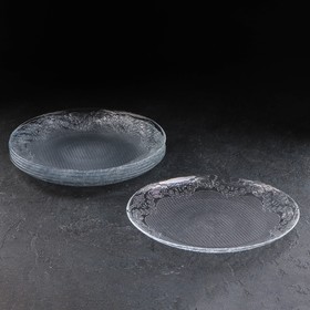 Набор тарелок «Лейси», d=25 см, 6 шт, цвет прозрачный