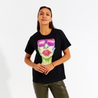 Футболка женская MINAKU "Girl" цвет чёрный, р-р 50 - фото 800404530 Футболка женская MINAKU "Girl" цвет чёрный, р-р 50 - фото 800404530