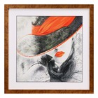 Картина "Дама в красной шляпе" 50х50(54х54) см - фото 4091664