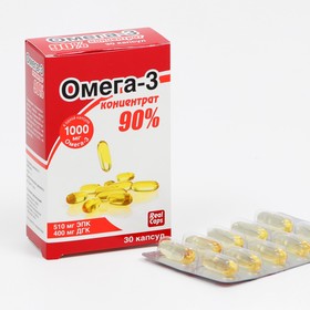 Омега-3 концентрат 90%, 30 капсул по 1500 мг
