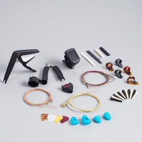 A set of accessories for acoustic guitar