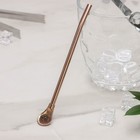 Ложка - Бомбилья для матэ, 17,5×2 см, цвет бронзовый - фото 800465180