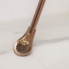 Ложка - Бомбилья для матэ, 17,5×2 см, цвет бронзовый - фото 800465181