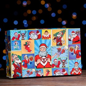 Подарочная коробка "Рop-art новогодний 1", 29 х 18 х 7 см