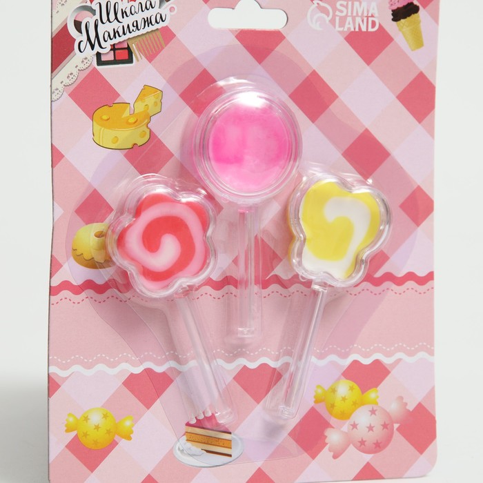 набор детских блесков. детский блеск. набор блесков для губ для девочек. косметика для девочек блеск для губ. блеск для губ детский шариковый.