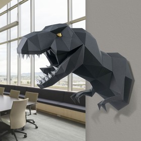 Бумажный конструктор "Динозавр Завр" графитовый 48х32х60см