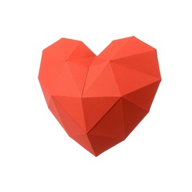 Бумажный конструктор "Сердце" красный 20х10х22см