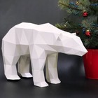 Бумажный конструктор "Полярный медведь" белый, 25х14х43см - фото 6815354