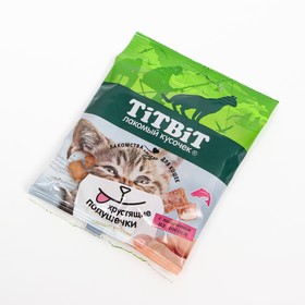 Хрустящие подушечки TitBit для кошек, с паштетом из лосося, 30 г