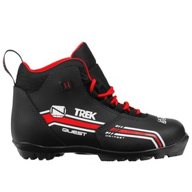 Ботинки лыжные TREK Quest 2 NNN ИК, цвет чёрный, лого красный, размер 37 в Донецке