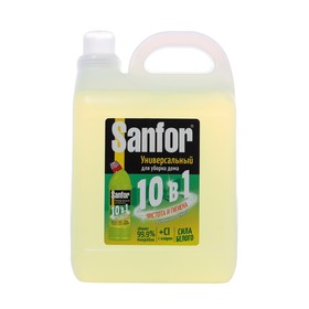Универсальное чистящее средство Sanfor 10 в 1, Лимонная свежесть, 5 л