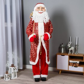 Дед Мороз "В красной шубе с подвязкой, с подарками" 50х180 см