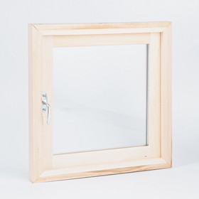 Окно для бани с однокамерным стеклопакетом 50х50 см, ручка внутри