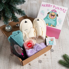 Set Gift Eitel Merry Pugmas Towel 30x60cm and Akche (4 Items)