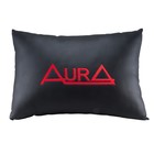Подушка Aura XPA-20BL с логотипом, 37х25х13см, экокожа черный, 1 шт. 7562499 - фото 105977