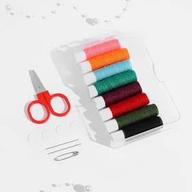 Набор для шитья, в пластиковой коробке, цвет разноцветный
