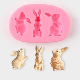 Молд «Кролик», 8×5×1 см, цвет МИКС