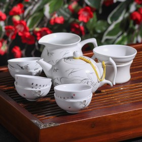 Набо для чайной церемонии «Полёт», 10 предметов: чайник 150 мл, чахай, 7 чашек d=20 мл, сито