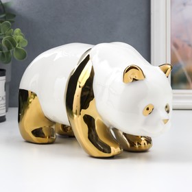 Сувенир керамика "Золотая панда" 12х15х10 см